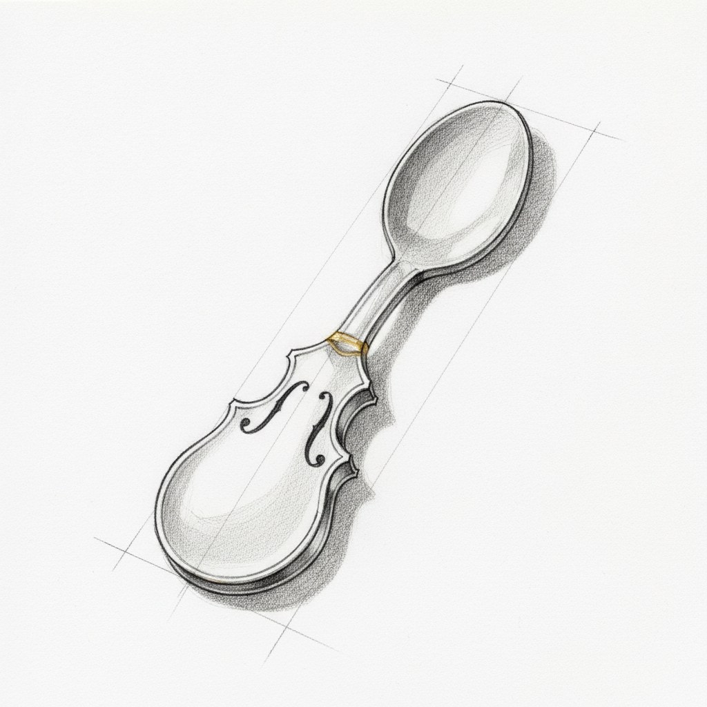 Modèle violon, dessin au fusain