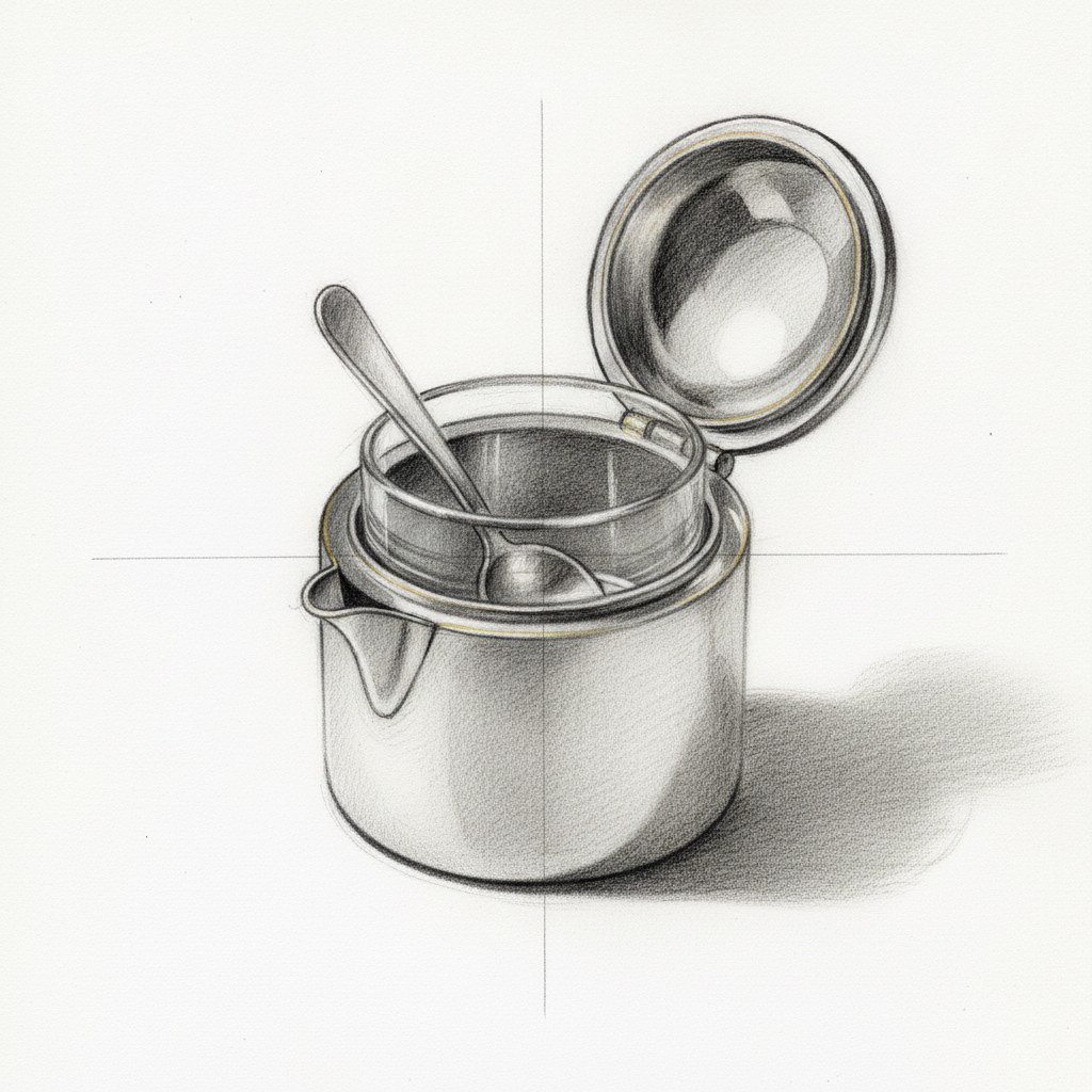 Moutardier, dessin au fusain