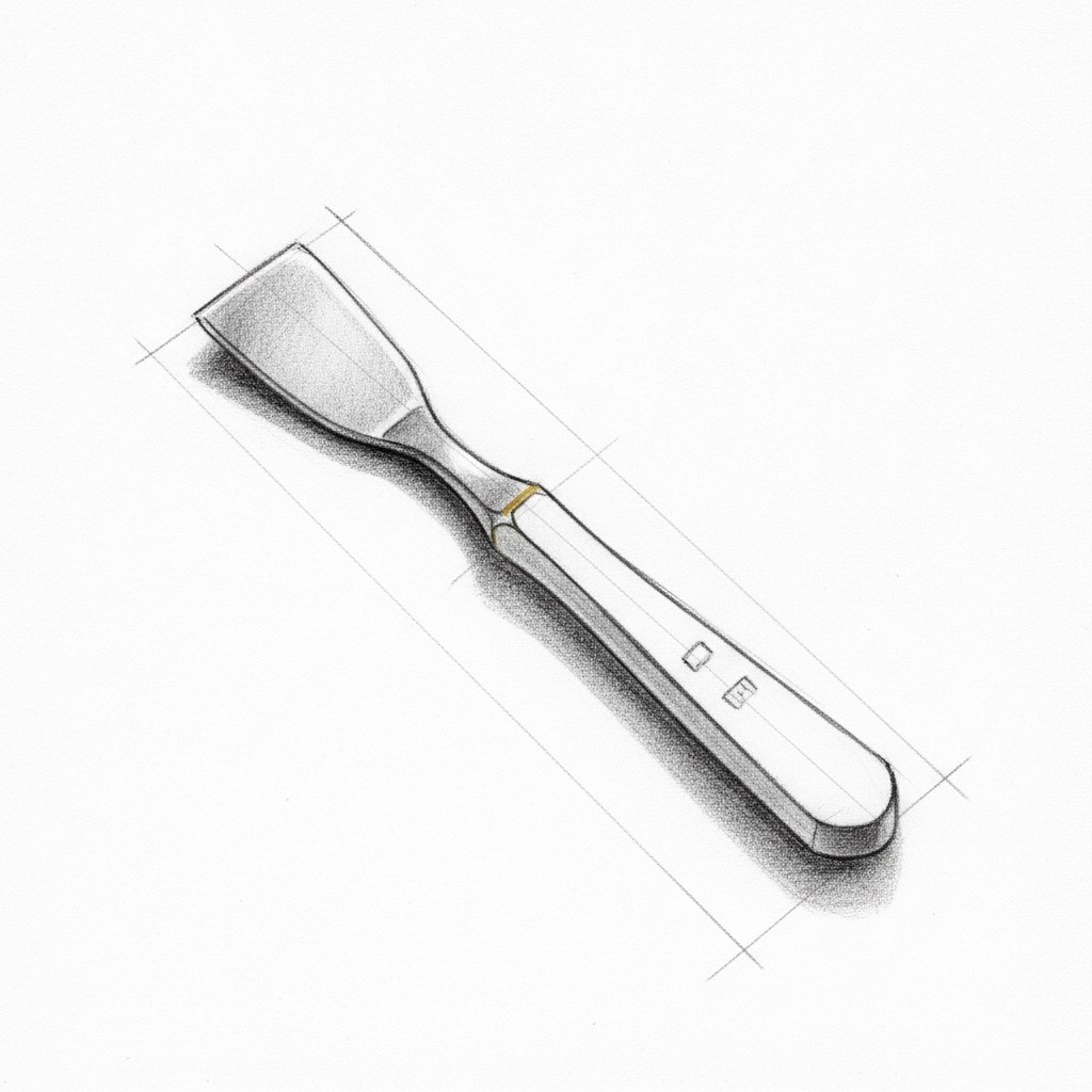 Spatule, dessin au fusain