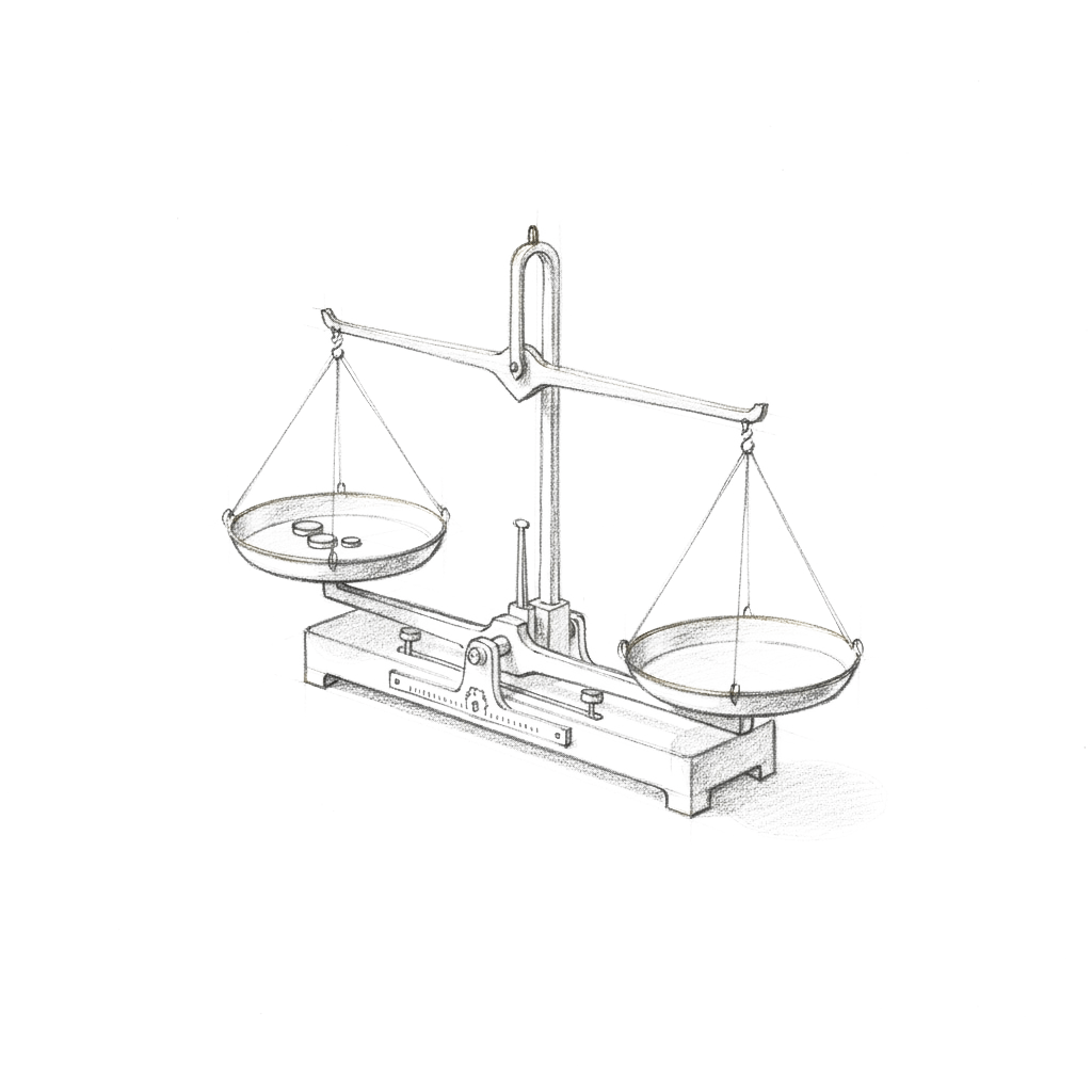 Croquis d’atelier — Balance de precision