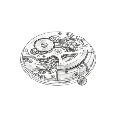 Montres mécaniques et automatiques — croquis d’atelier