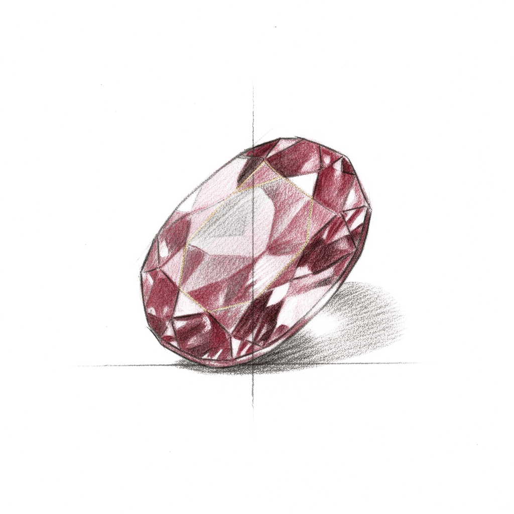 Croquis d’atelier — Rhodolite