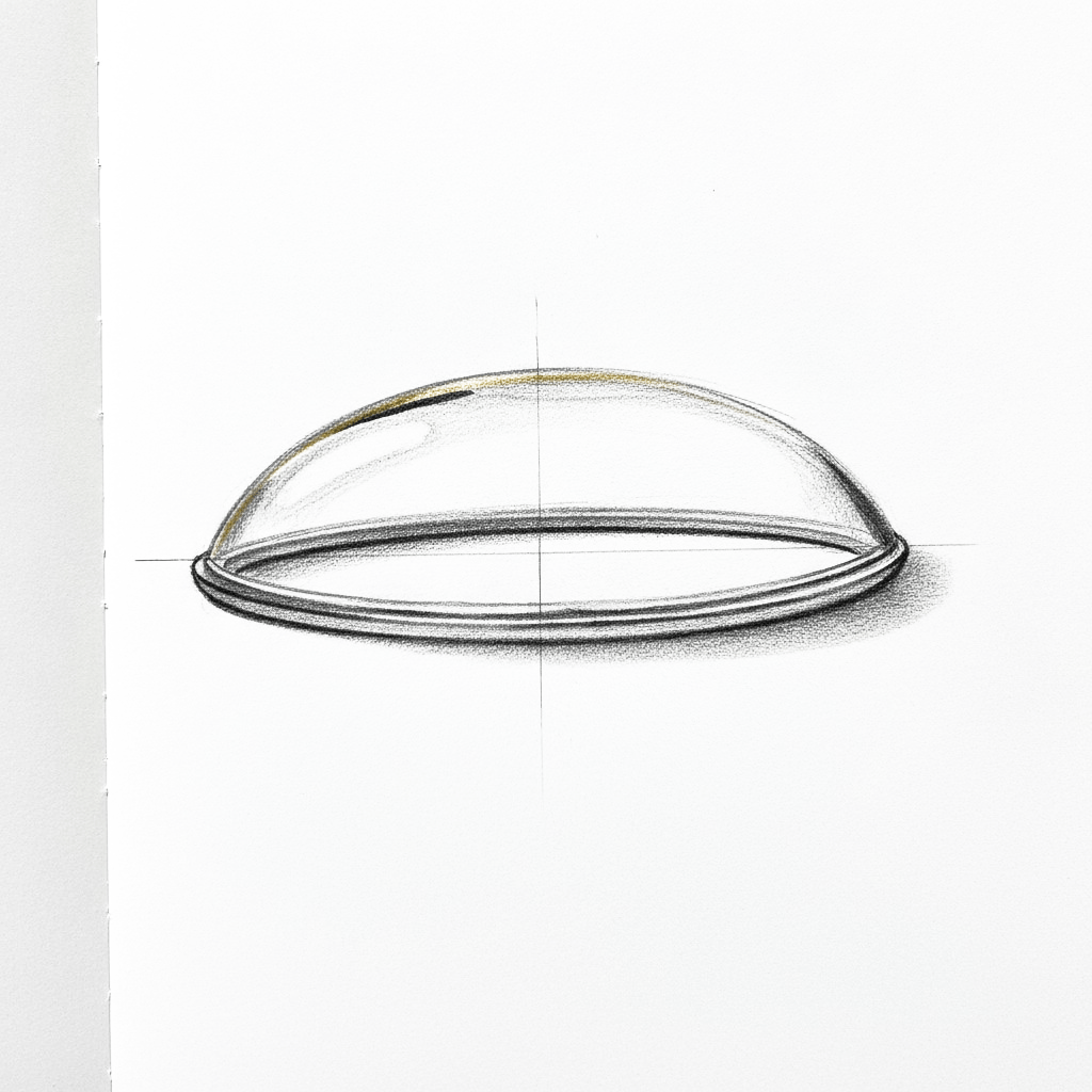 Croquis d’atelier — Verre bombé