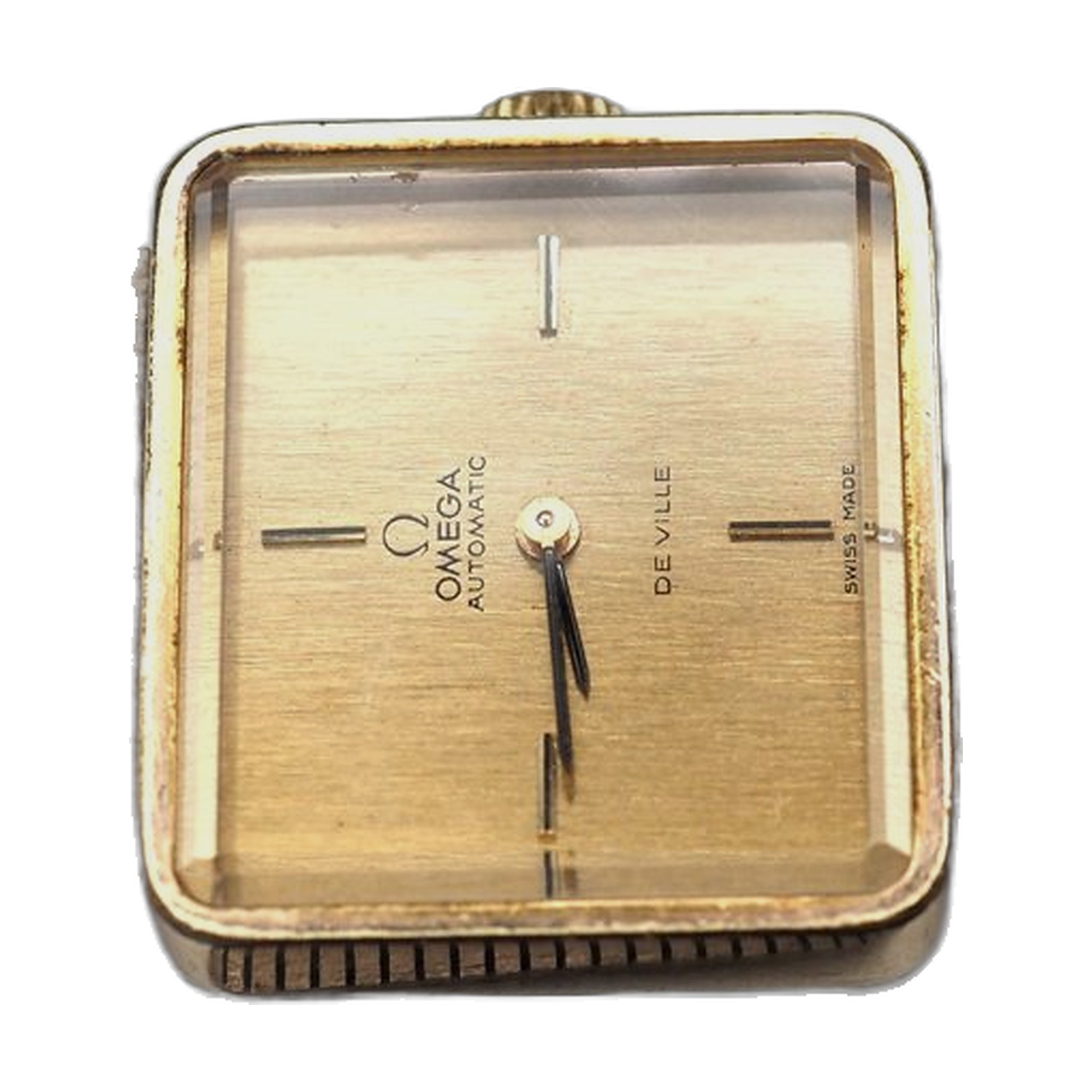 Oméga émeraude plaqué or automatique — vue 4