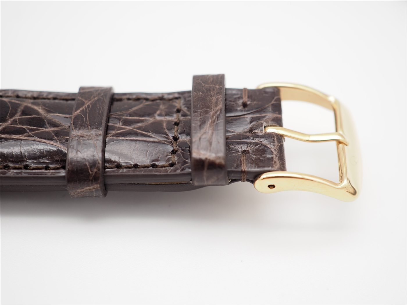 Longines automatic bracelet crocodile marron — vue 2