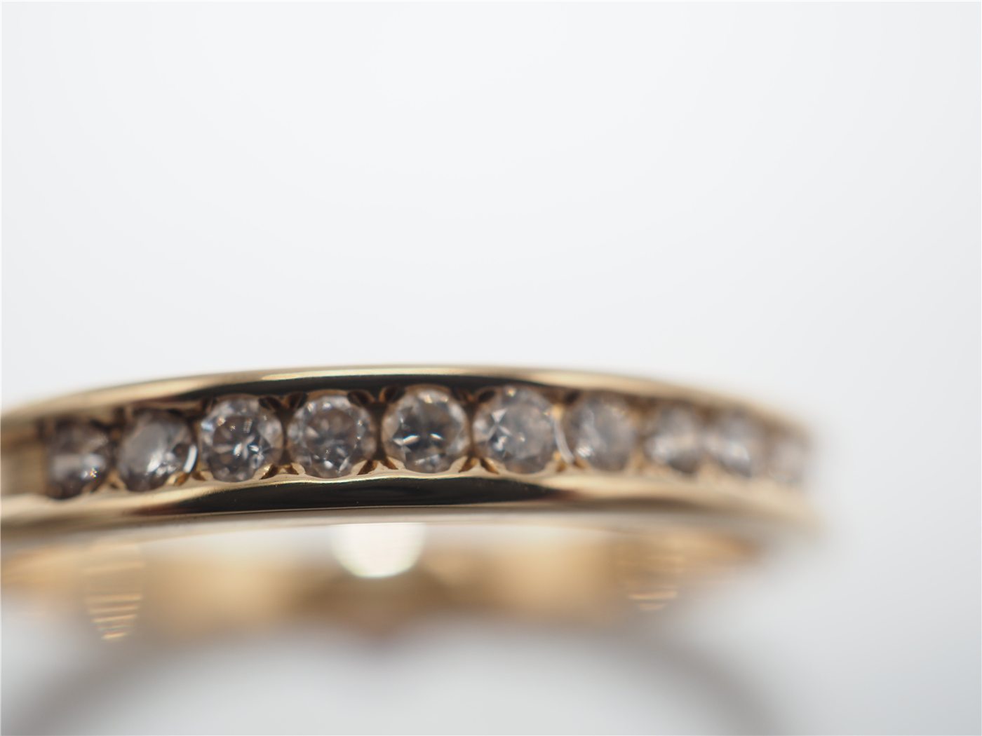 alliance demi-tour diamant or rose
