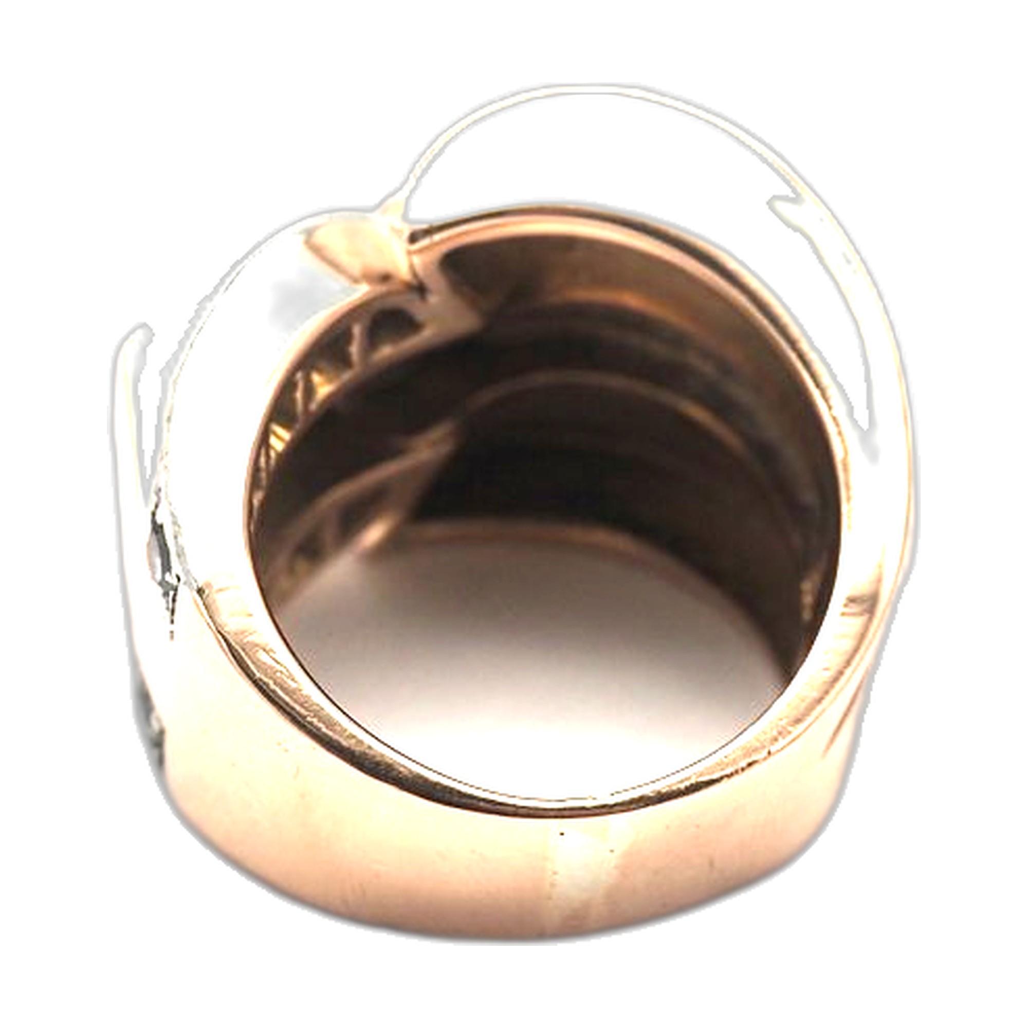 Bague or jaune 750 mil et diamants — vue 4