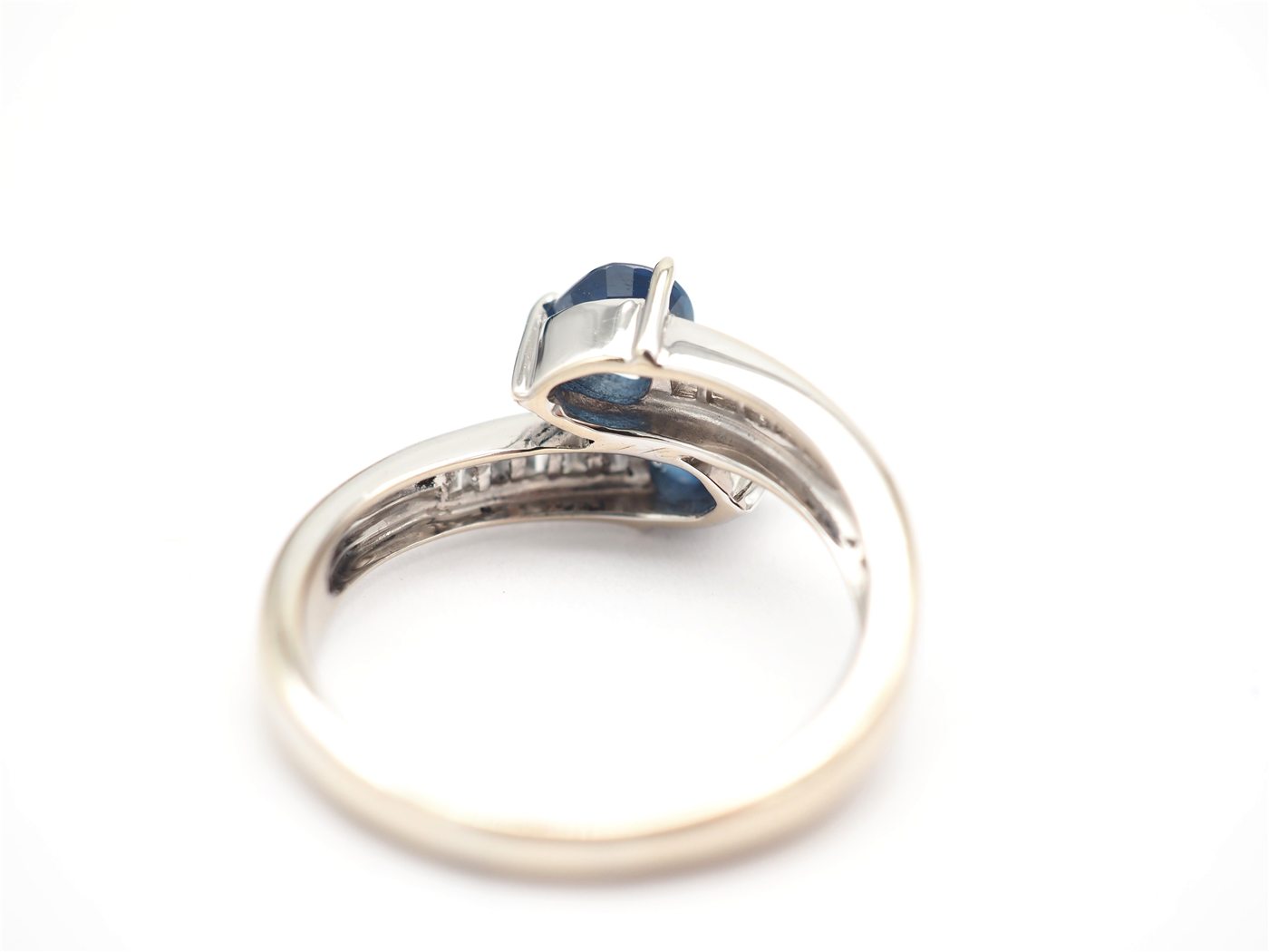 bague godron or jaune saphirs — vue 4