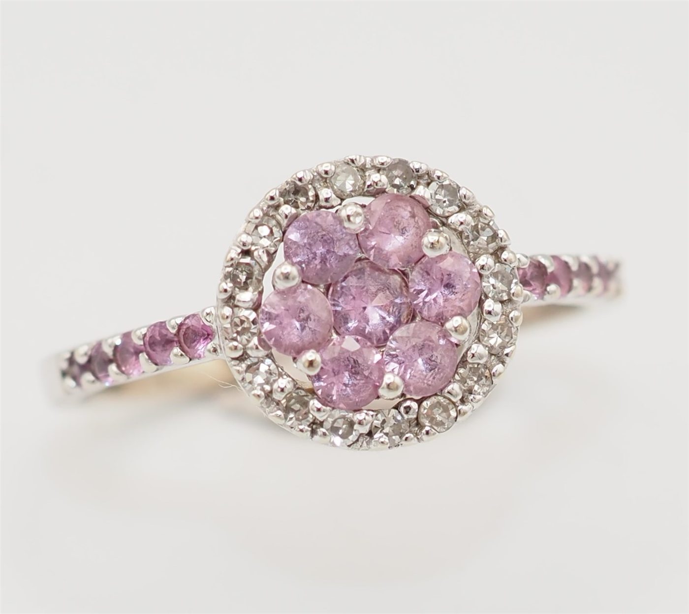 Bague or blanc saphir — vue 2