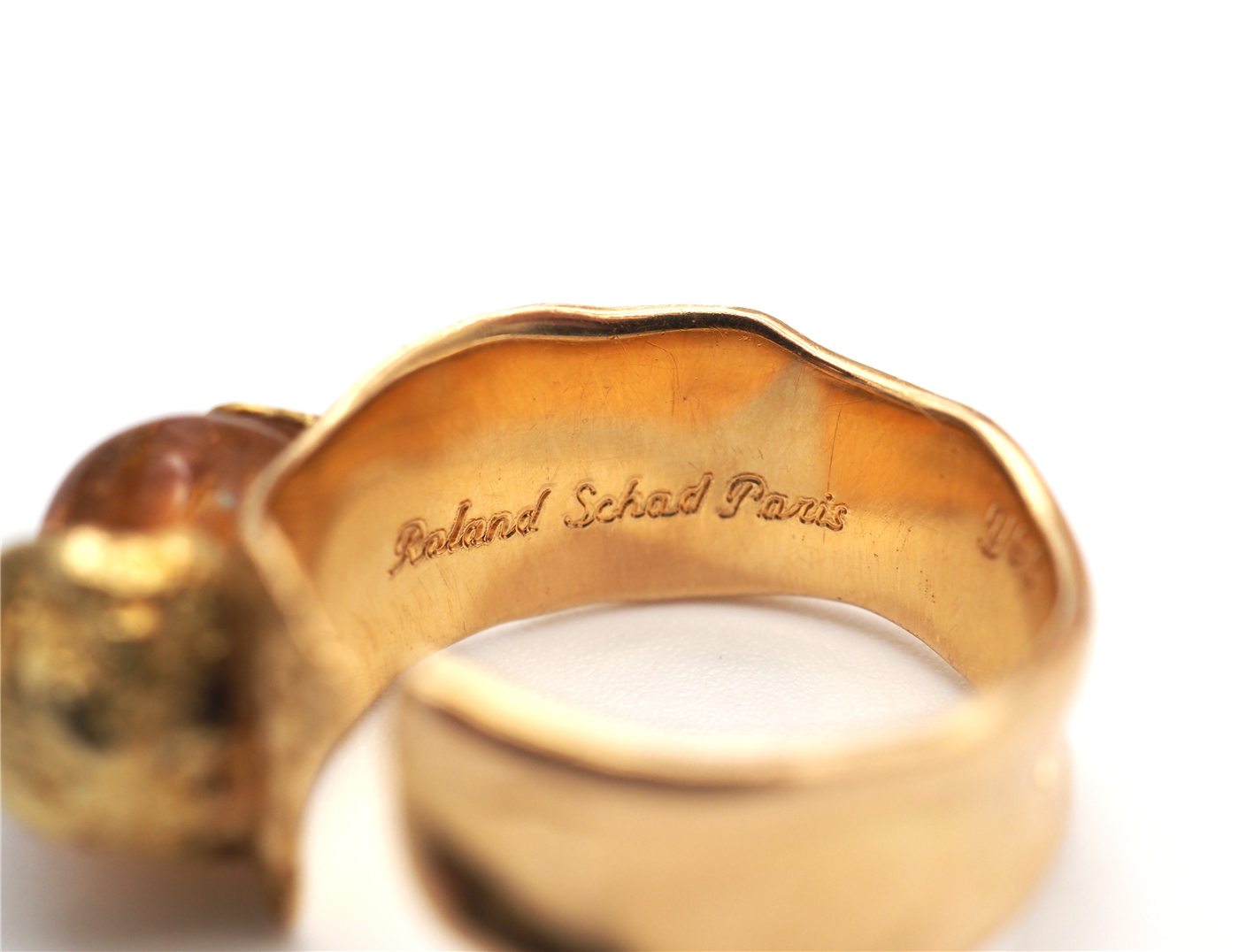 Bague en or jaune et citrine
