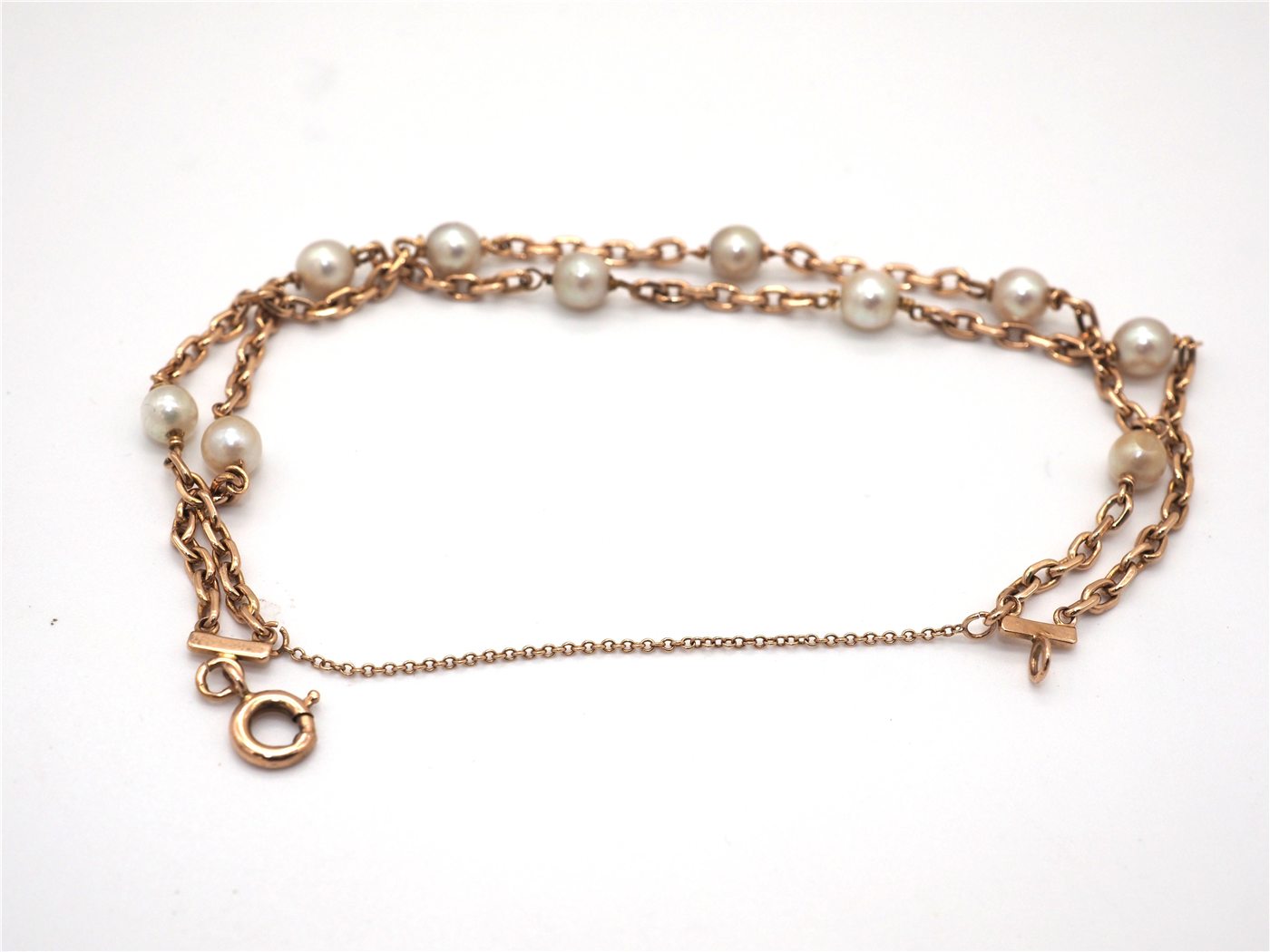 Bracelet en or jaune et perles de cultures — vue 3