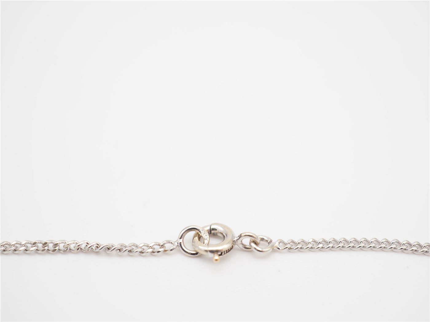 Collier or blanc 750 coeur et diamants chaine gourmet — vue 4