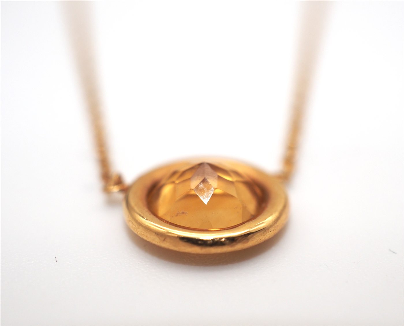 Collier en or jaune 750 mil et citrine — vue 2