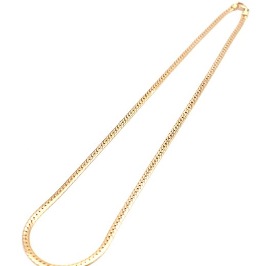Collier maille gourmette, or jaune 750