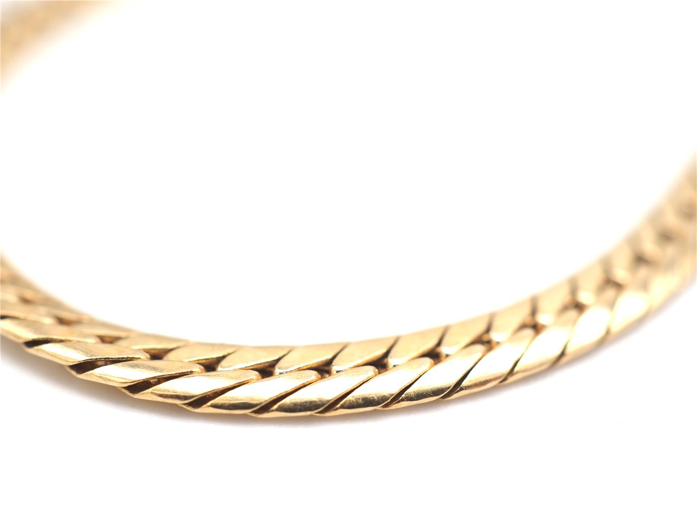 Collier maille gourmette, or jaune 750 — vue 2