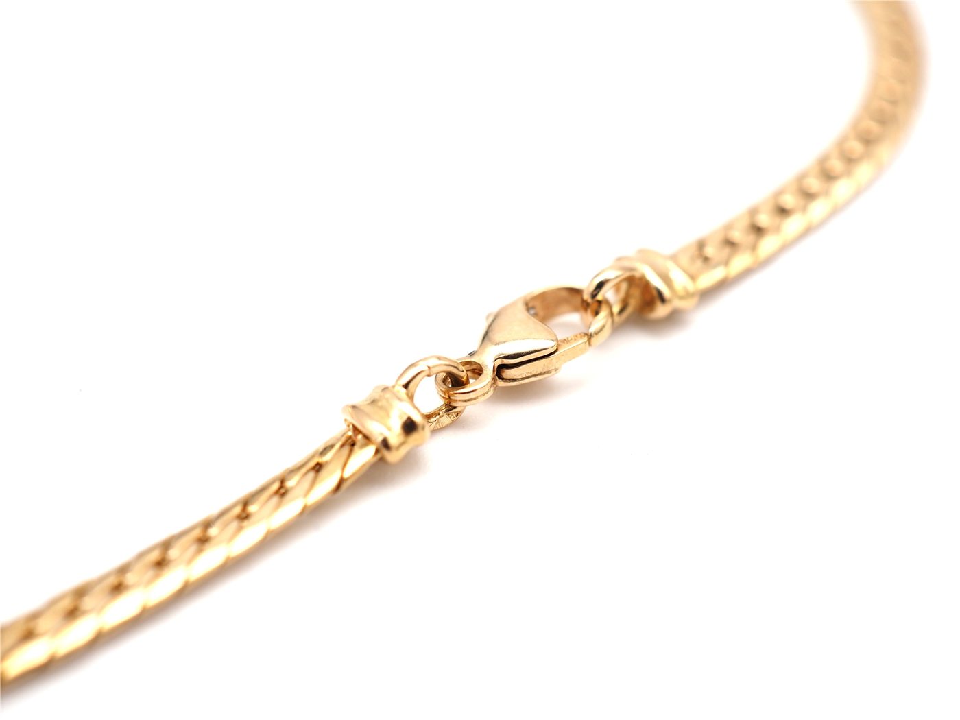 Collier maille gourmette, or jaune 750 — vue 3