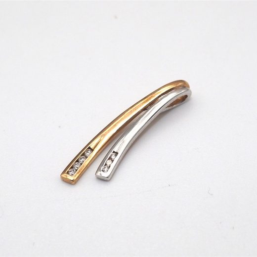 Pendentif  bi or avec diamants