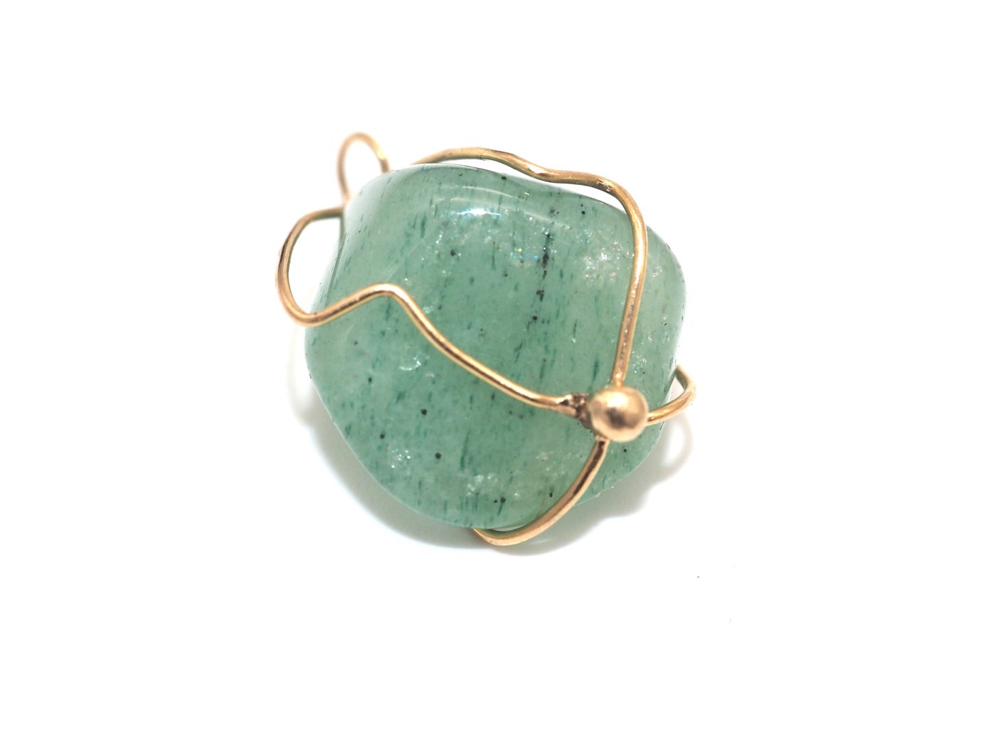 Pendentif jade et or jaune 750 — vue 2