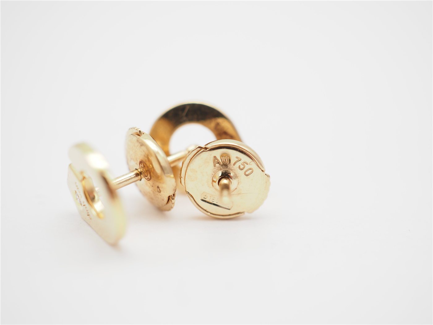 Boucles d'oreilles Dinh Van or jaune dimants — vue 3