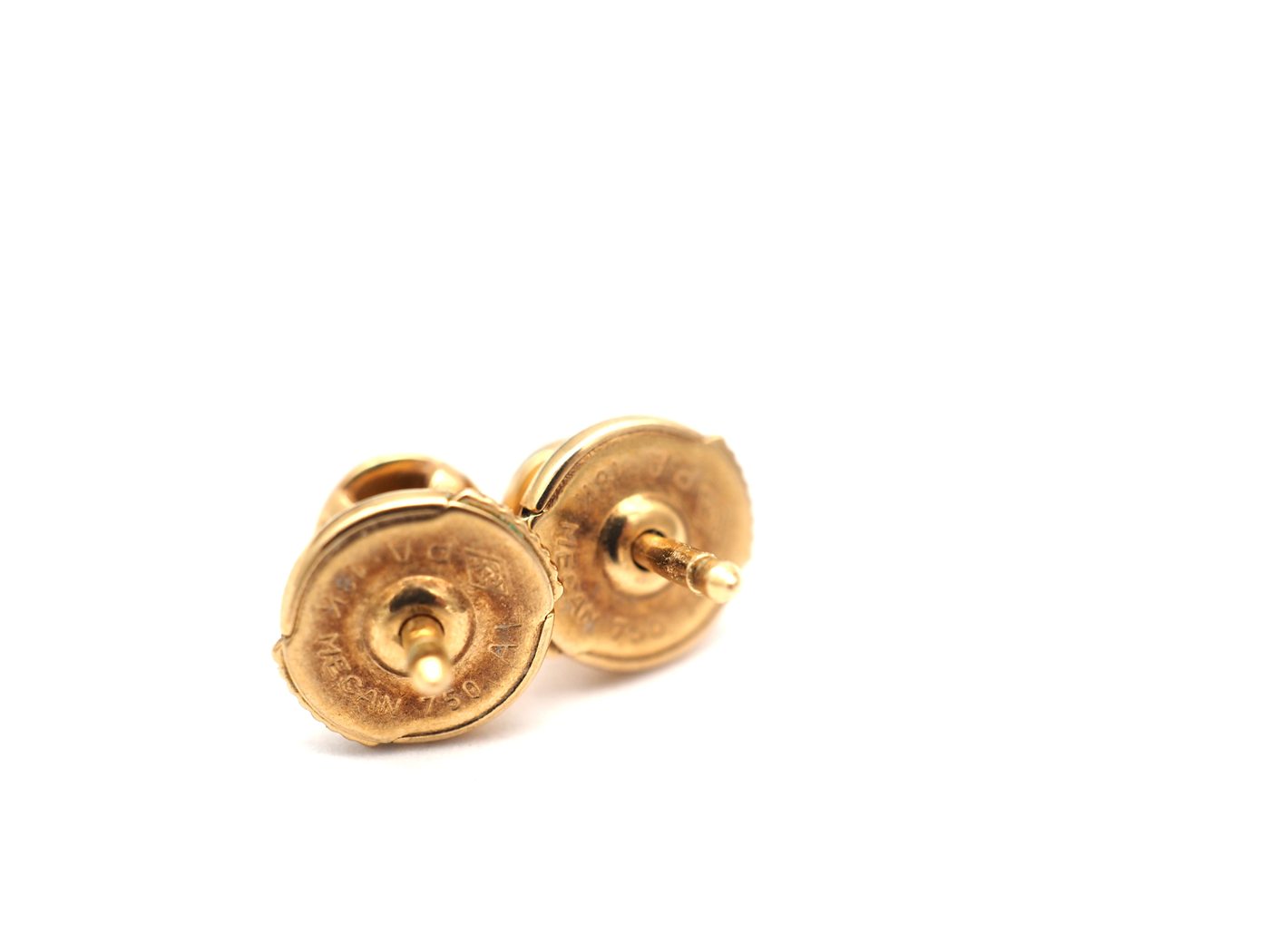 Boucles d'oreilles en or jaune 750 et diamants — vue 3