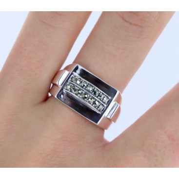 Bague en Argent 925 (Marcassites) — vue 2