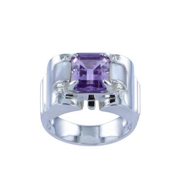 Bague en Argent 925 (Améthyste - Nacres)