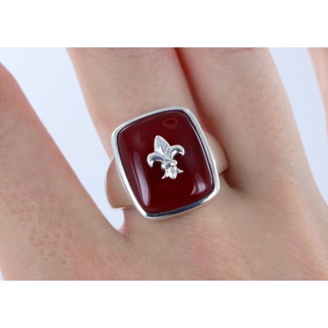 Bague en Argent 925 (Cornaline) — vue 2