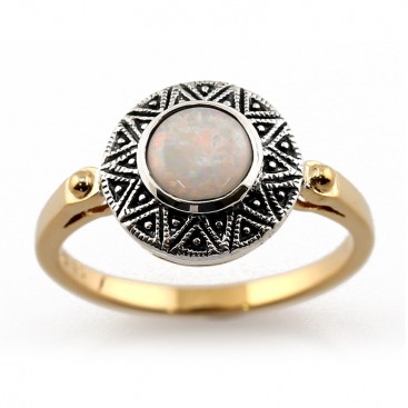 Bague en Argent et Vermeil 925° (Opale)
