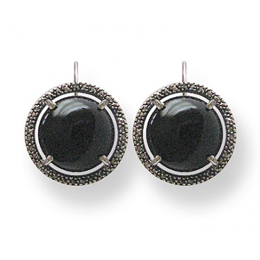 B.O en Argent 925 (Onyx - Marcassites)