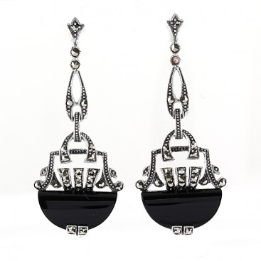 B.O en Argent 925 (Onyx - Marcassites)