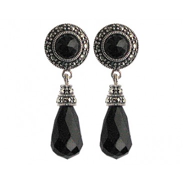 B.O argent 925 Onyx + Marcasites