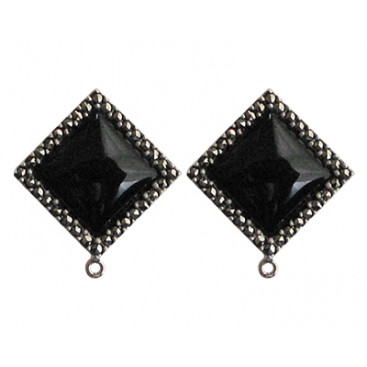 B.O en Argent 925 (Onyx - Marcassites)