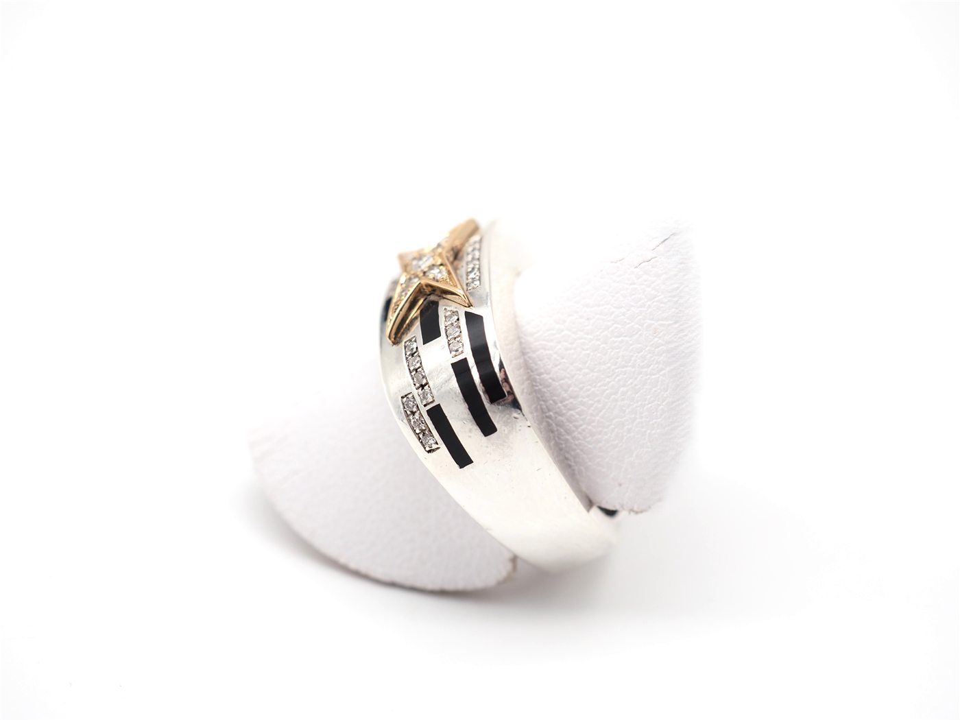 Bague Mauboussin argent, or & diamants — vue 2