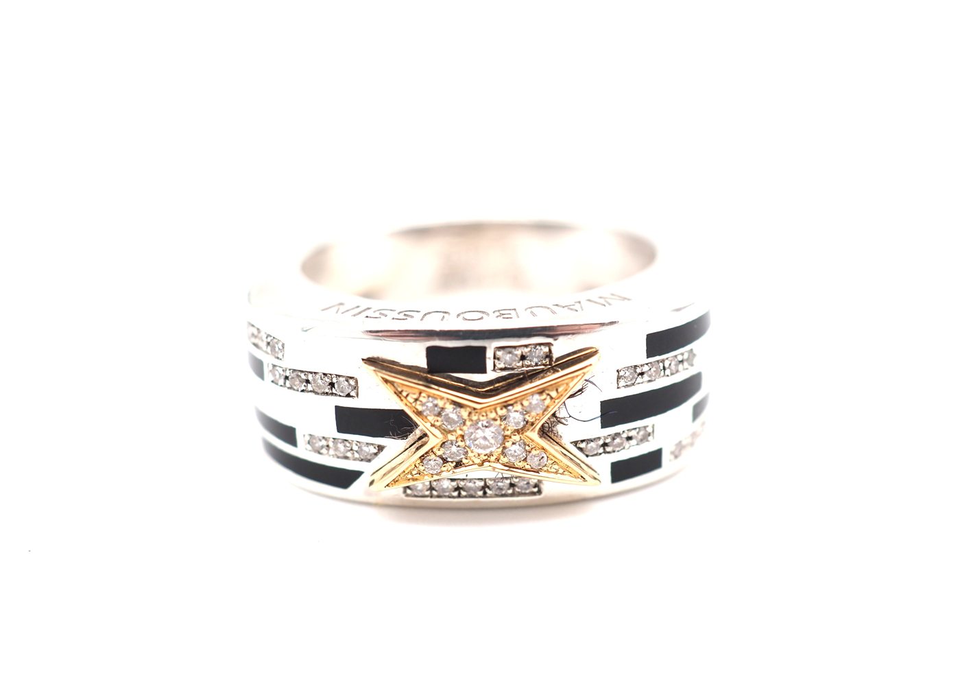 Bague Mauboussin argent, or & diamants — vue 3