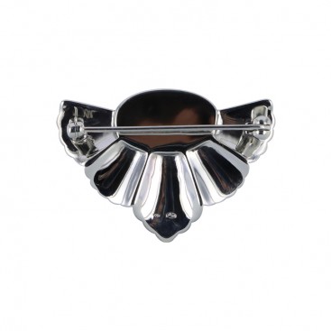 Broche en Argent 925 (Onyx - Marcassites) — vue 2