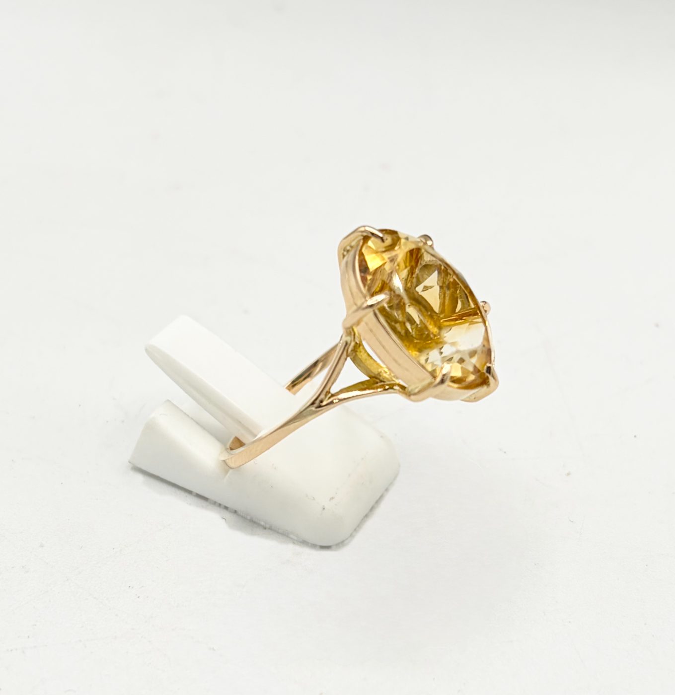 Bague or jaune 750 et Citrine — vue 2