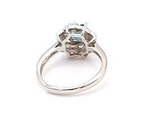 bague argent 925/1000 tourmaline et oxydes de zirconium — vue 4