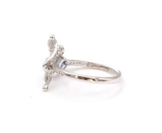 bague argent 925/1000 Kyanite et oxydes — vue 2