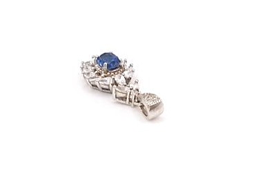 pendentif argent 925/1000 Kyanite et oxydes — vue 2
