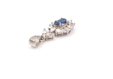 pendentif argent 925/1000 Kyanite et oxydes — vue 3