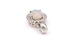 pendentif argent 925/1000 opale et oxydes — vue 3