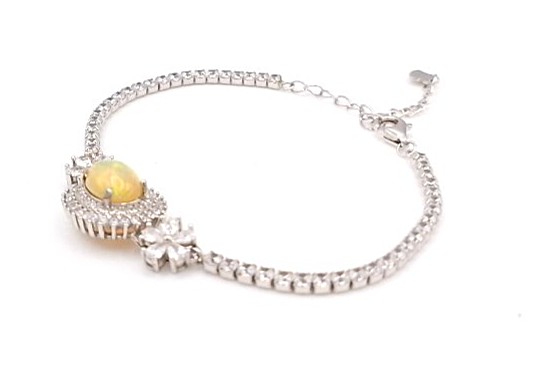 Bracelet en argent 925/1000 Opale et oxydes de zirconium — vue 2