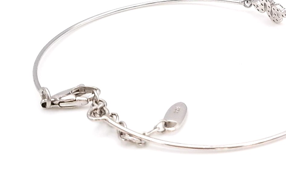 Bracelet en argent 925/1000 motif serpent oxydes de zirconium — vue 3