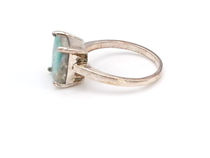 Bague en argent 925/1000 turquoise — vue 2