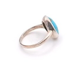 bague en turquoise et argent 925/1000 — vue 3