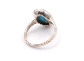 bague en turquoise et argent 925/1000 — vue 4