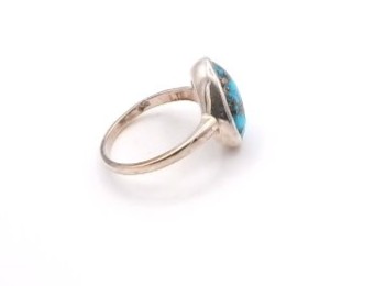 bague en turquoise et argent 925/1000 — vue 6