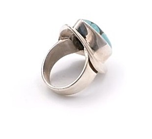 Bague en argent 925/1000 turquoise — vue 3