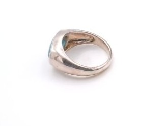 bague argent 925/1000 turquoise — vue 2