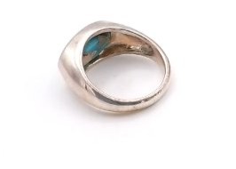 bague argent 925/1000 turquoise — vue 6